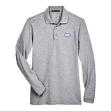 MML Men's Cotton Blend Long Sleeve Polo GREY