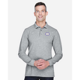 MML Men's Cotton Blend Long Sleeve Polo GREY