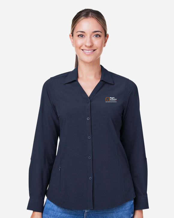 Right at Home Womens Long Sleeve Lightweight Performance Shirt