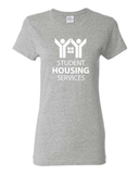 Student Housing Women's Cotton T-Shirt - Front Silkscreen