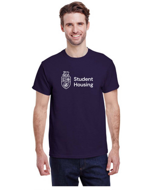Student Housing Men's Cotton T-Shirt - Front Silkscreen
