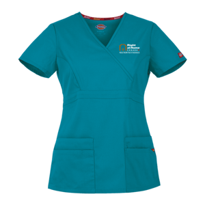 Right at Home Canada Jr. Fit Mock Wrap Scrub Top