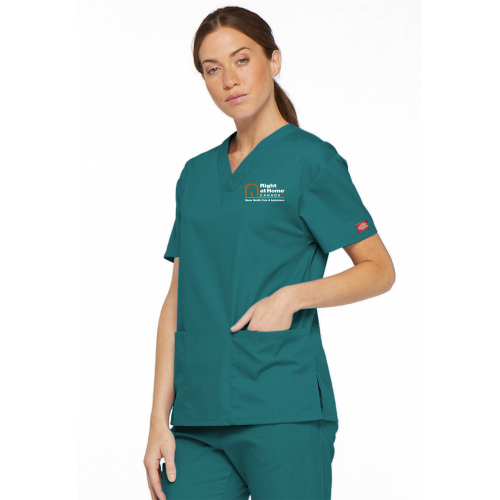 Right at Home Canada Missy Fit Vneck Scrub Top