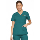 Right at Home Canada Missy Fit Mock wrap Scrub Top