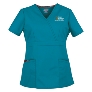Right at Home Canada Missy Fit Mock wrap Scrub Top