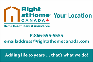 Right at Home Canada Business Card Magnet- Franchise Personalized