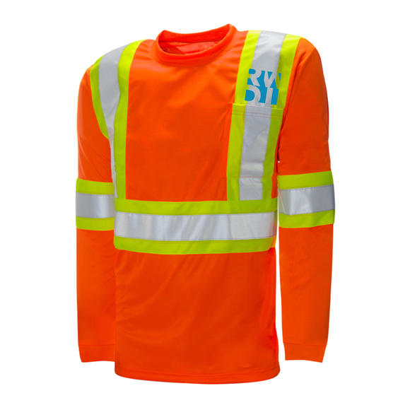 RWDI Hi Vis Long Sleeve Polyester Wicking T-Shirt