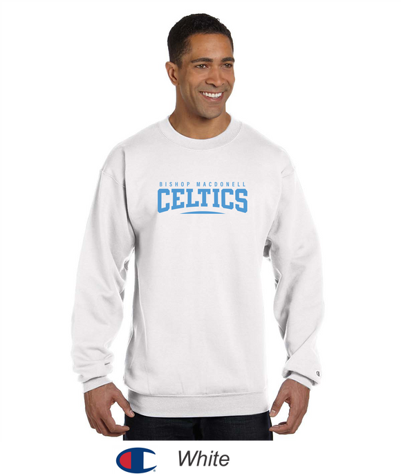 Bishop Mac ﻿Champion® Crewneck Sweatshirt - Celtics Full Front Design